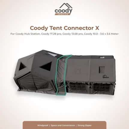 Coody Tent Connector X Black | Penyambung Tenda Coody 3.6 x 3.6 m Untuk Hub Station 17.28 PRO, 13.68 PRO, 10.0 | Aksesoris Camping